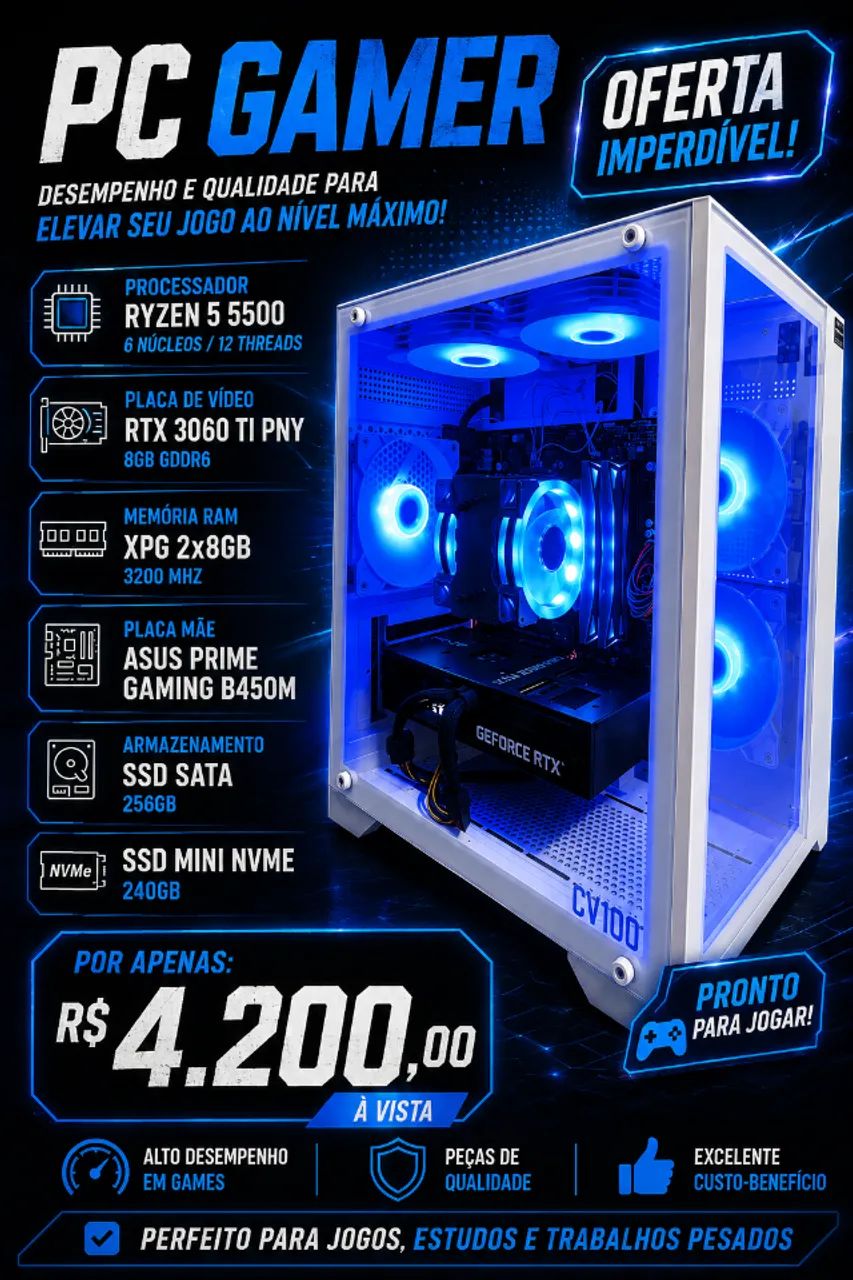 PC Gamer Ryzen 5 + RTX 3060