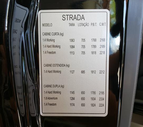 STRADA 2020 OKM WORKING 1.4 ( Modelo 2020 / OKM EMPLACADA ) FIAT Saveiro Montana Frontier - Foto 18