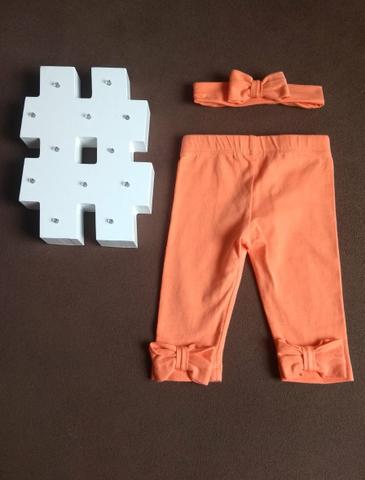Calça com Tiara Bebê Menina