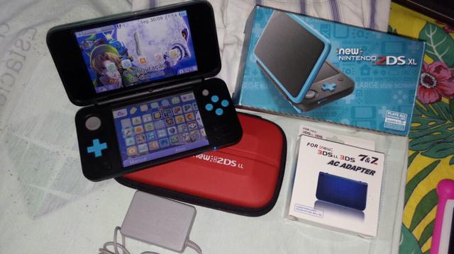 New nintendo 2ds xl 32gb destravado perfeito