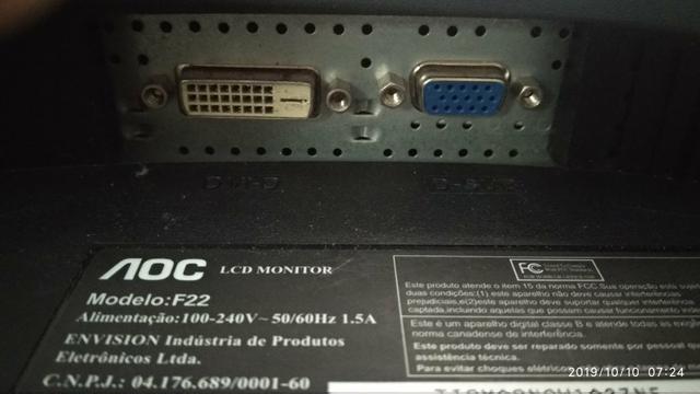 Monitor AOC 21,5 polegadas DVI - Foto 2