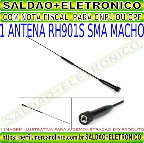 Antena rh901s sma macho adaptador conector sma macho dual band vhf uhf flexivel yaesu - Foto 5
