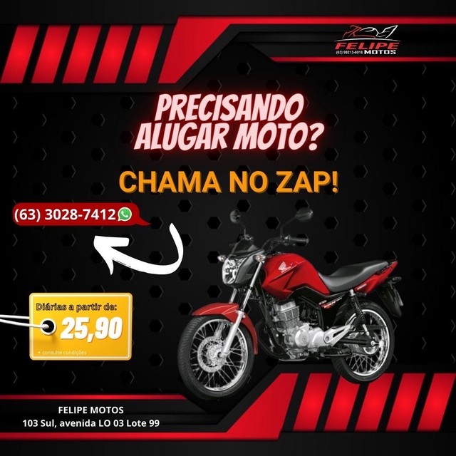 Aluguel de motos! - Serviços - Plano Diretor Sul, Palmas 1054627062