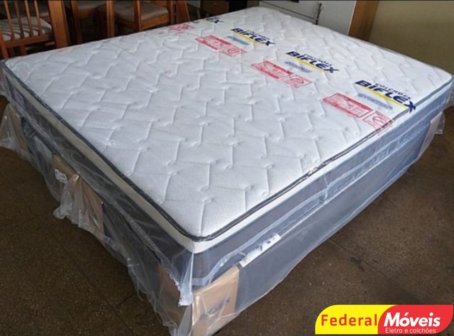 Cama box casal padrão molas ensacadas espuma D26 - Foto 2