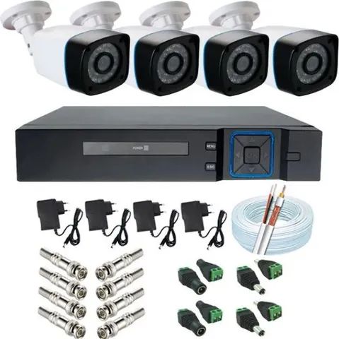 Kit 04 Câmeras de Segurança infra vermelho HD - CFTV
