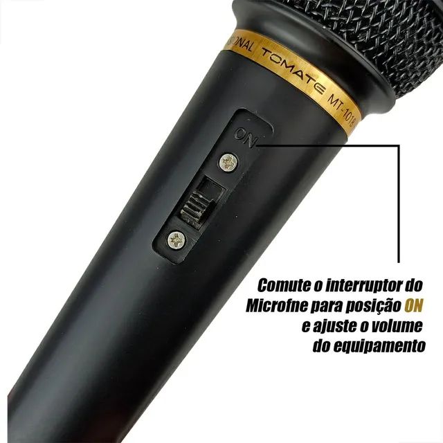 Microfone Dinâmico com Fio para igreja Palestras Karaoke - Foto 3