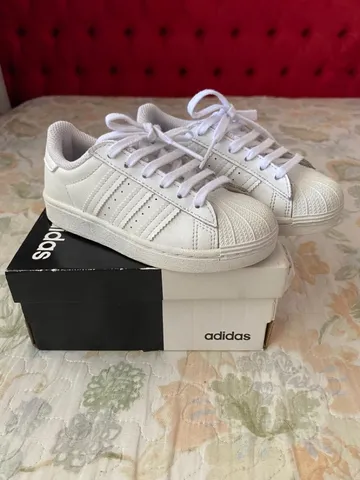 Tênis Adidas Original Super Star Preto e Branco Usado Poucas Vezes, Tênis  Feminino Adidas Usado 91668616