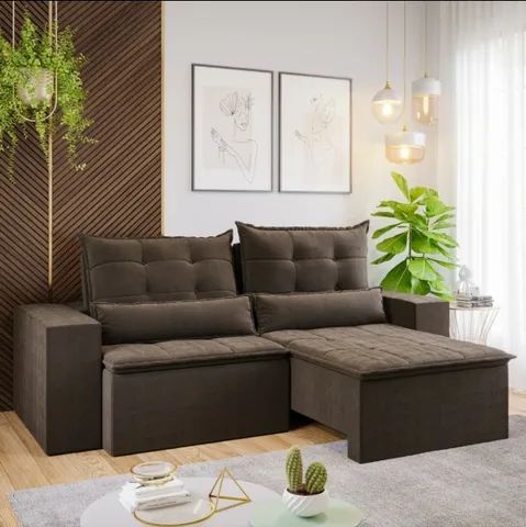 Sofá retrátil e recriável  com pillow bellagio