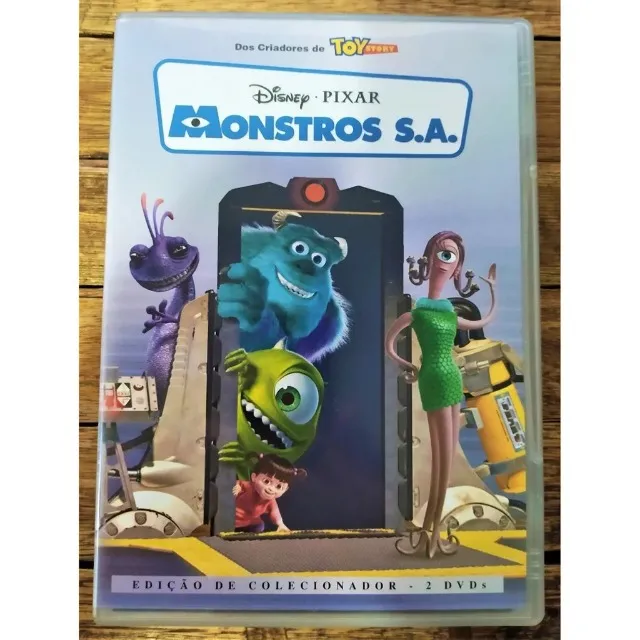 Coleção com 5 Filmes Infantis em Dvd Toy Story e Monstros Sa