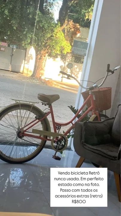 Bicicleta retrô nova nunca usada 
