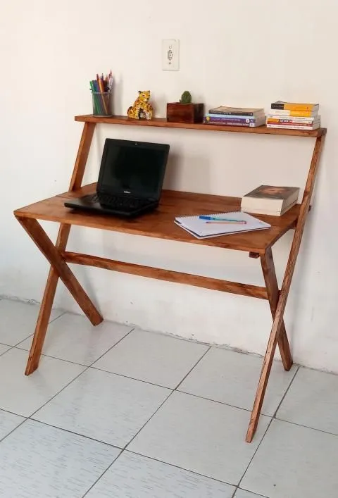 Mesa de Escritório em Madeira de Pinho
