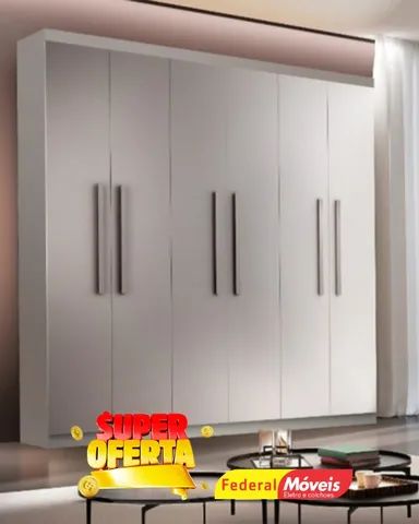 Guarda Roupa Casal 6 Portas 2 Gavetas Super Lindo Fazemos Entrega 