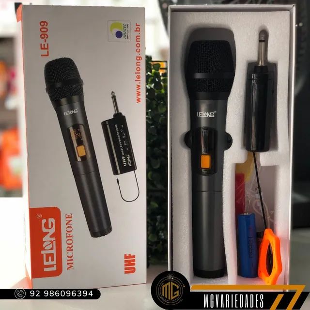 Microfone Profissional Sem Fio, Wireless.