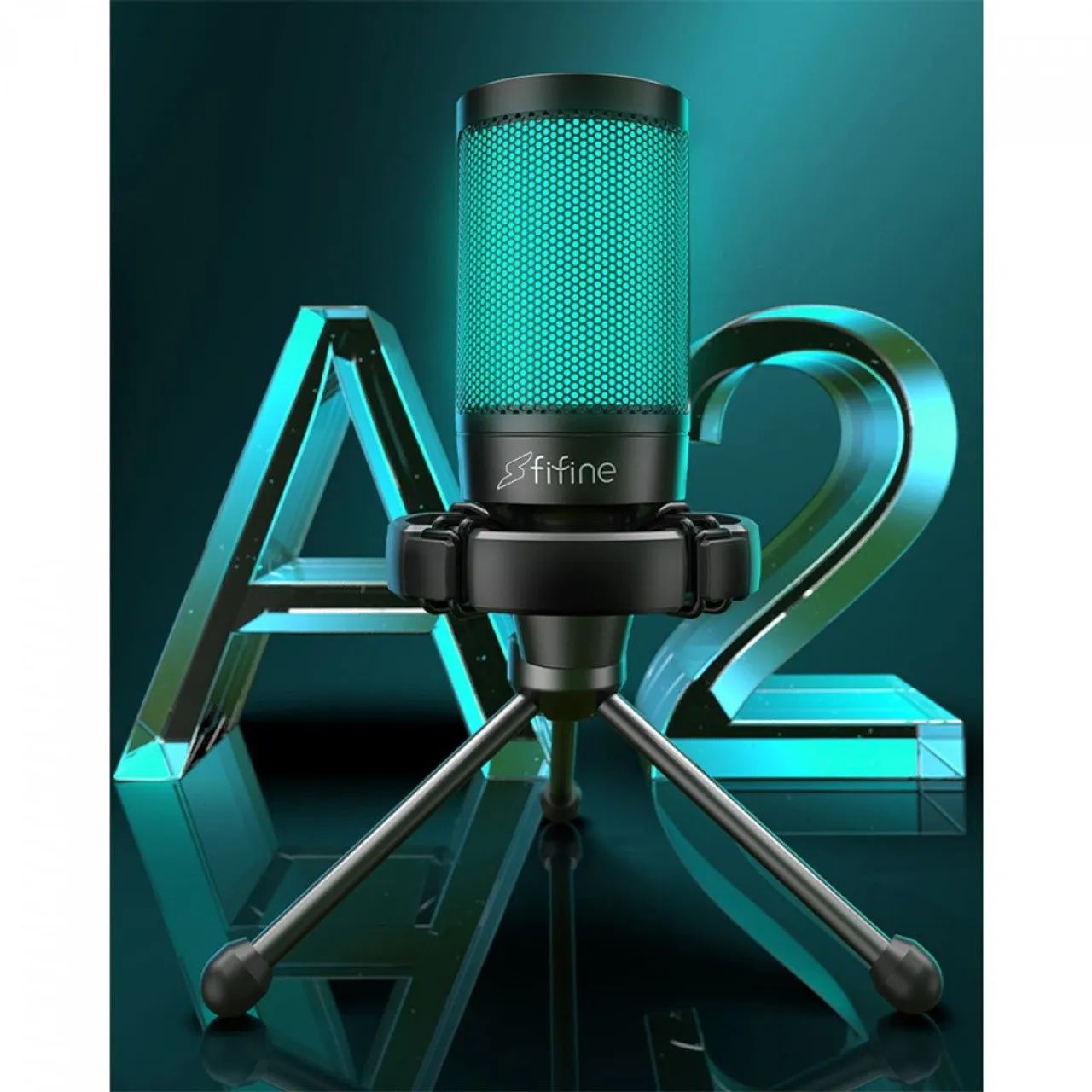 Microfone Gamer Fifine SFM2 cardióide RGB USB - Foto 2