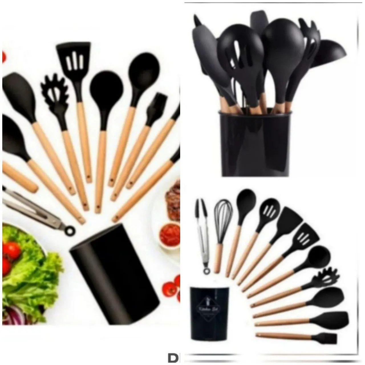 Kit de colheres de silicone <br>Kit de cilicone Com 11 peças <br>Ótima qualidade produtos novos - Foto 2