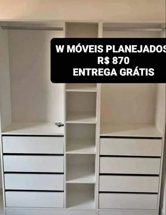 Closet Branco - R$ 870 - Entrega Grátis