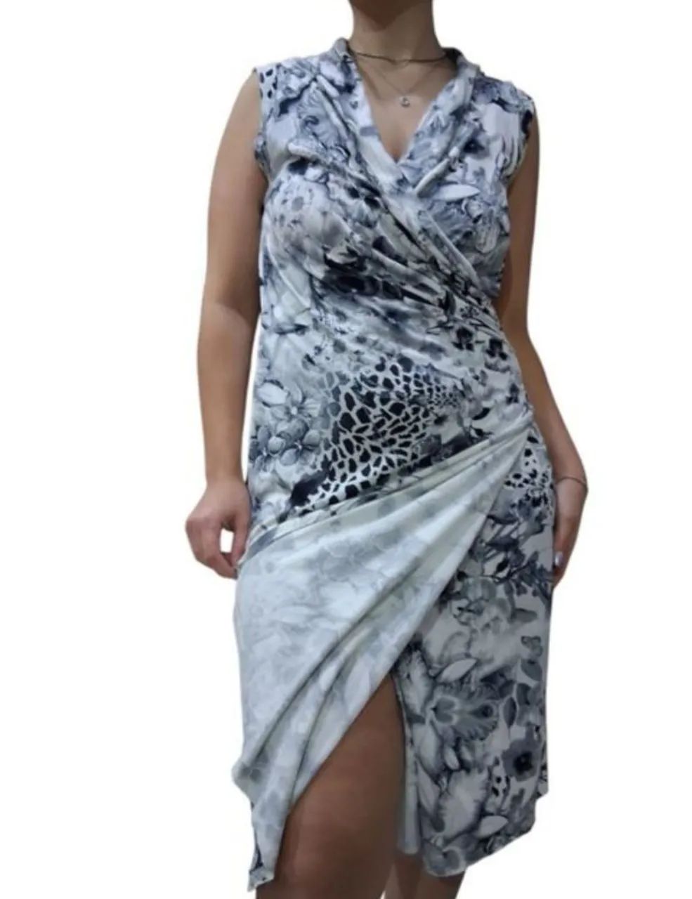 Vestido floral transpassado Iodice - TAM M