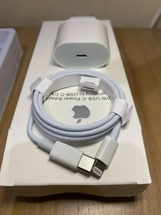 Carregador completo iPhone turbo 20W Apple Original - Foto 4