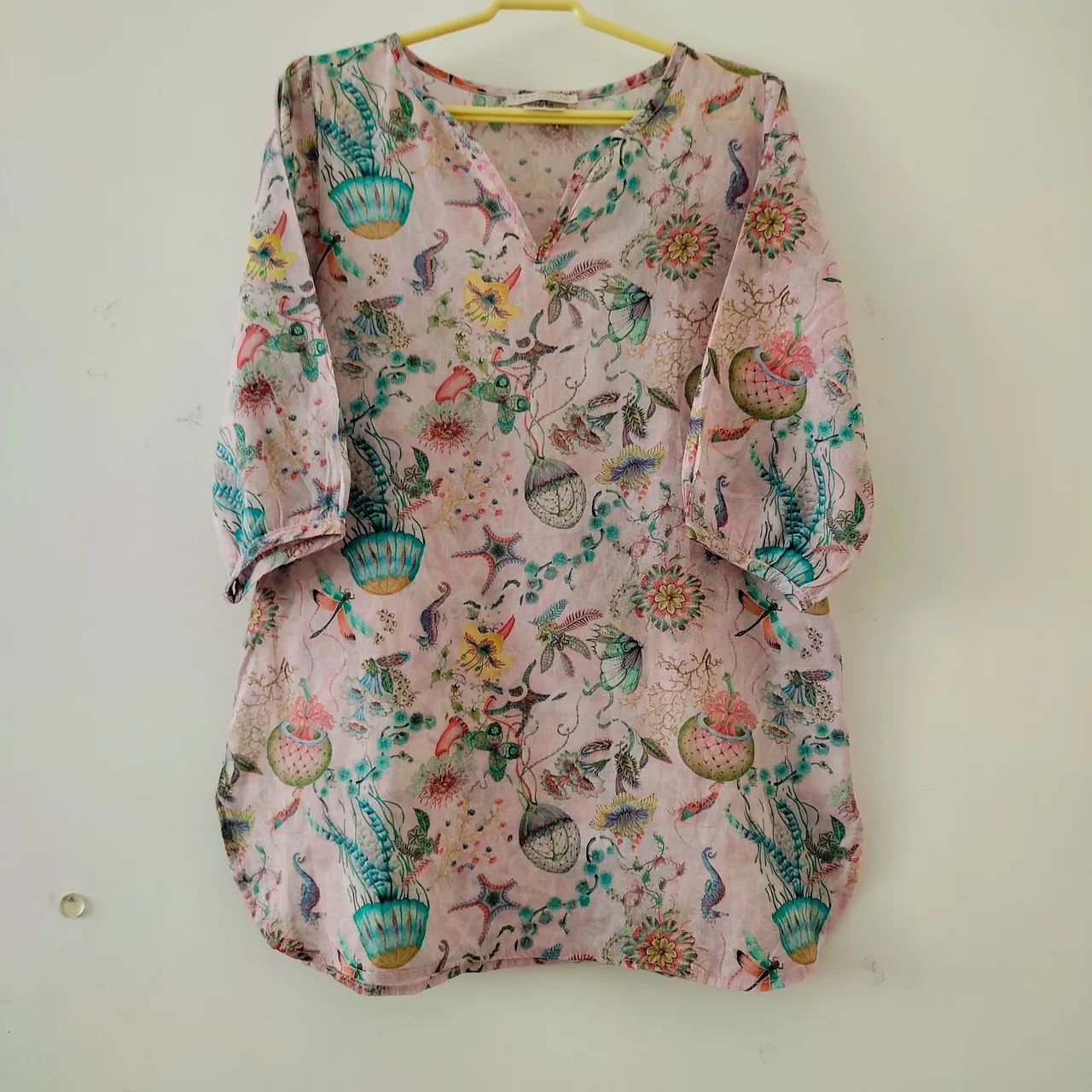 Vestido infantil floral estampada