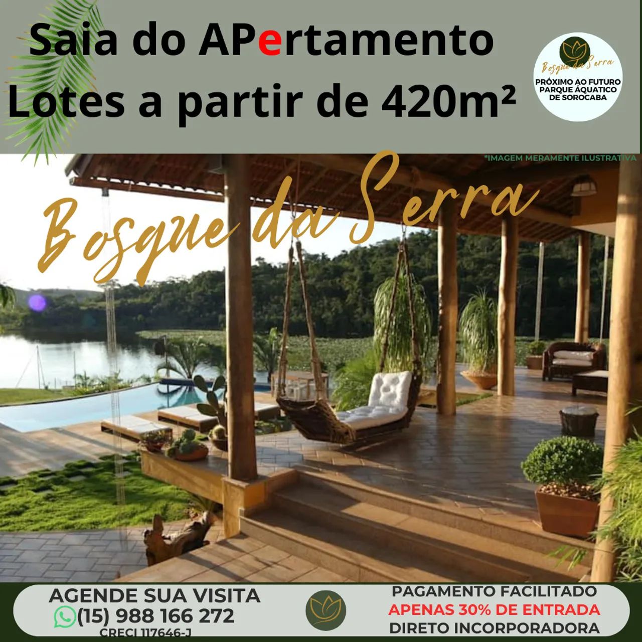 Condomínio Tranquilo e Bem Localizado  Terreno de 420m² à Venda em Sorocaba.......... - Foto 2