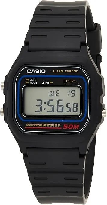 Casio Relógio digital masculino W59-1V clássico preto, Preto - Foto 5