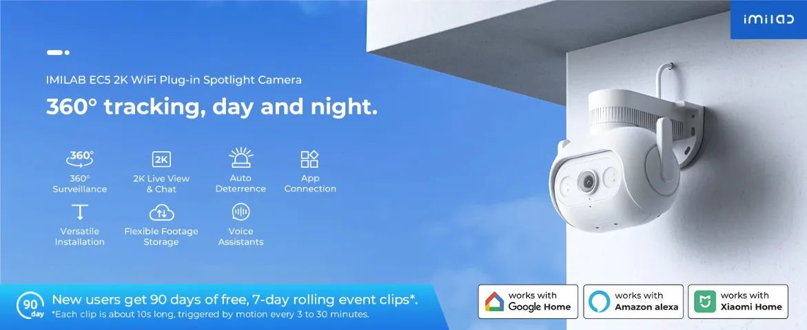 Câmera Imilab EC5 WiFi - Rastreamento, Visão Noturna, Inteligência Artificial420251881901936641