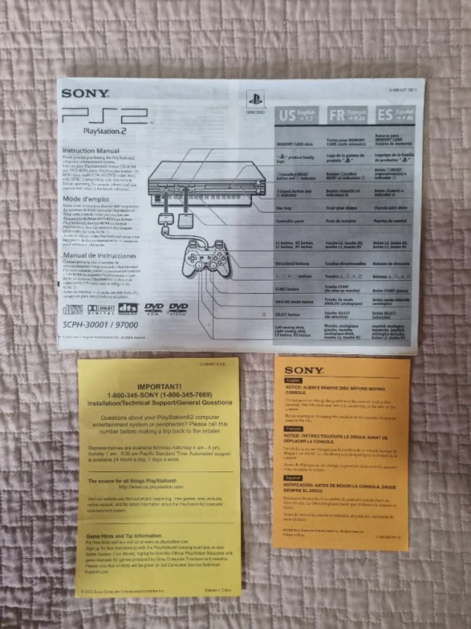 Manual Panfletos Ps2 Fat Playstation 2 Original