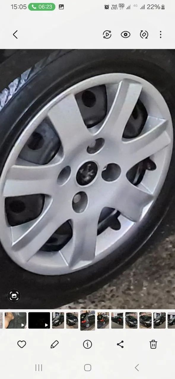 Rodas de ferro aro 14 sem pneus peugeot - Foto 2