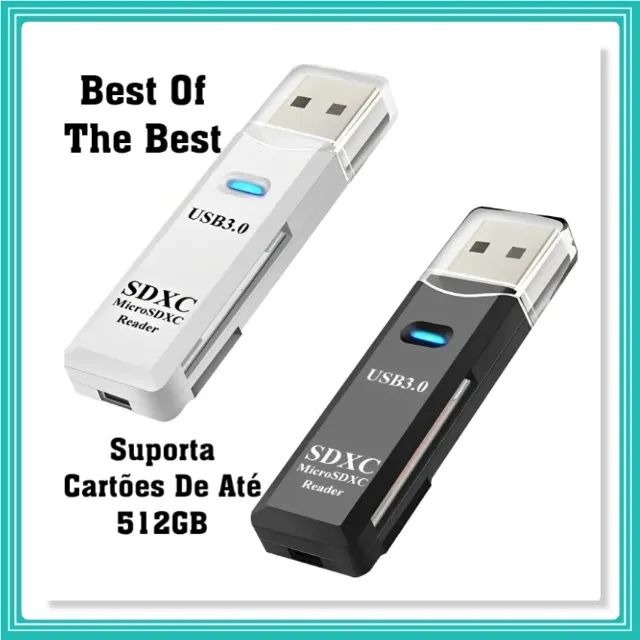 2X Leitor De Cartão Usb 3.0 Adaptador Micro Sd /sdxc Card 5gbps - Foto 2