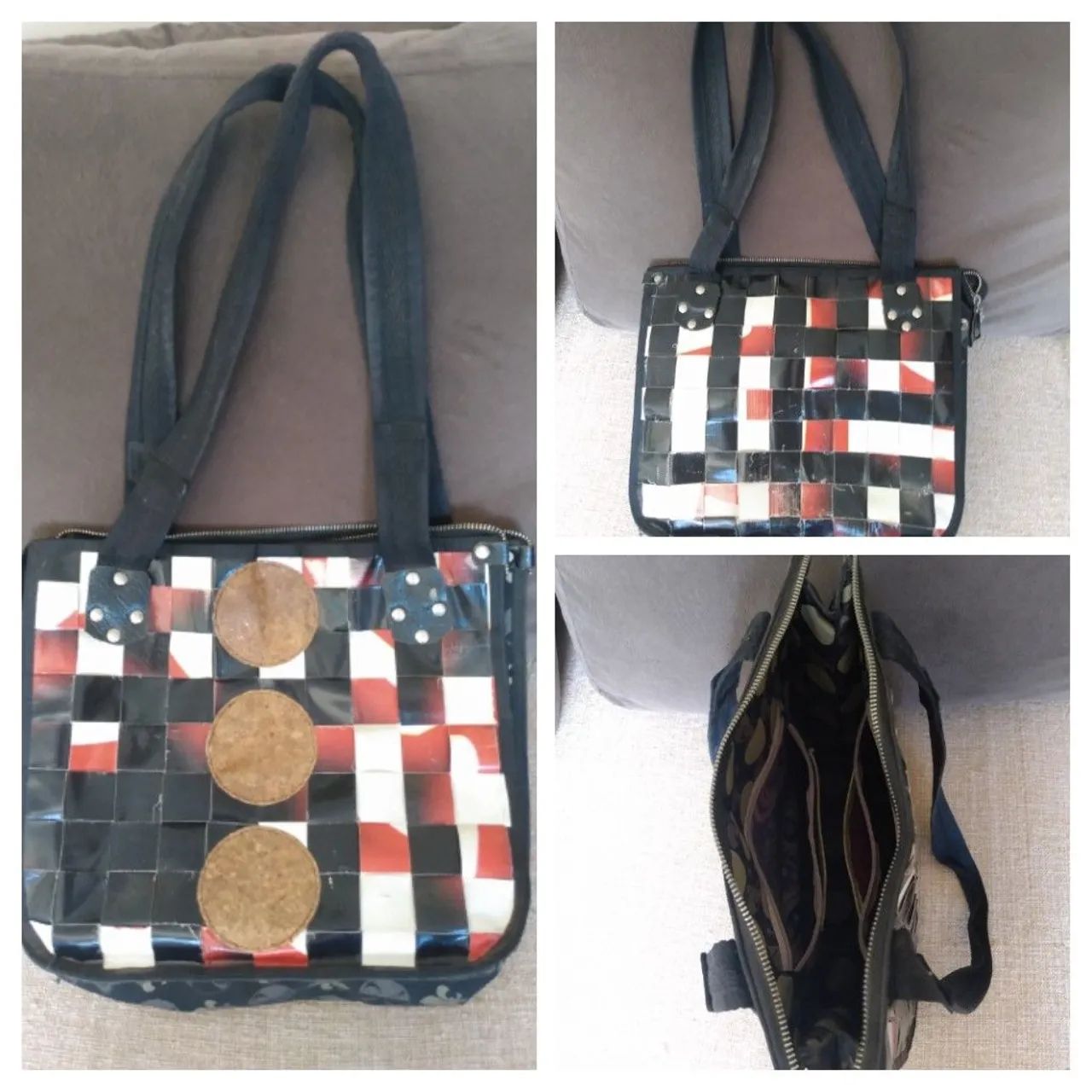 Bolsa de ombro estilo patchwork - Foto 5