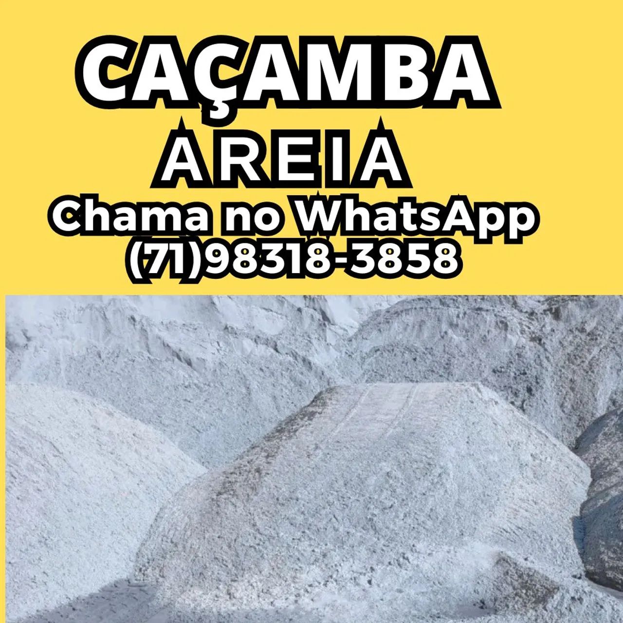 Areia Limpa e Brita Fina Caçamba 