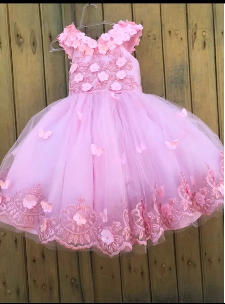 Vestido de festa infantil  jardim encantado 1 ano