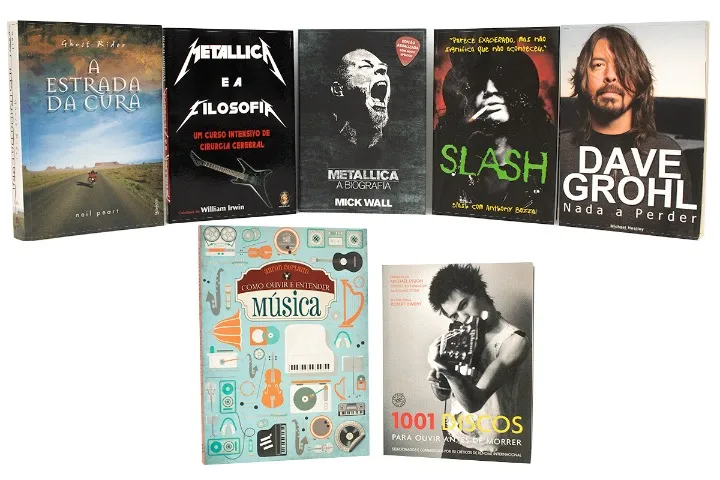 7 Livros - Biografias musicais em excelente estado!