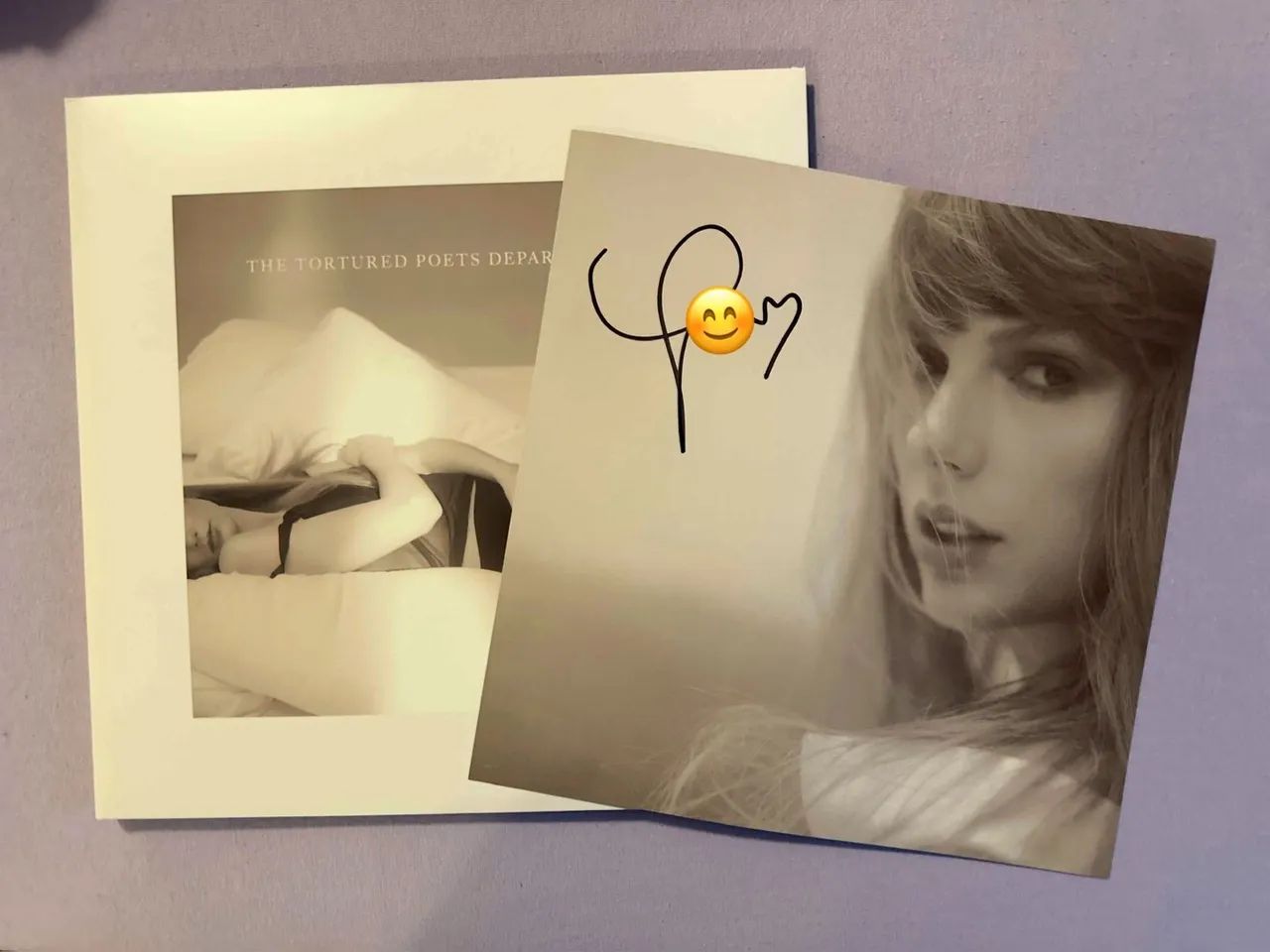 Vinil The Tortured Poets Depart Taylor Swift autografado branco