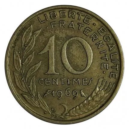 Moedas 10 e 20 Centimes 1969 - 1967 França