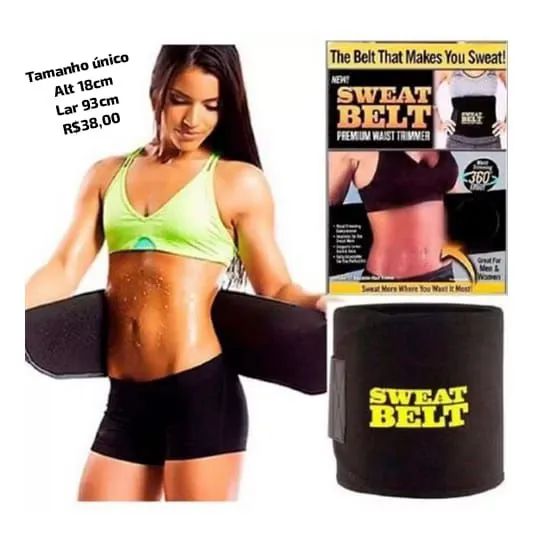 Cinto modelador SWEAT BELT - Tamanho Único