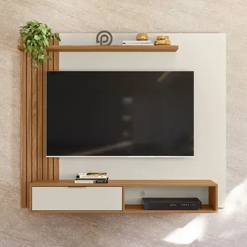 Painel Suspenso Para Tv 65 Polegadas Nature Off White - Foto 5