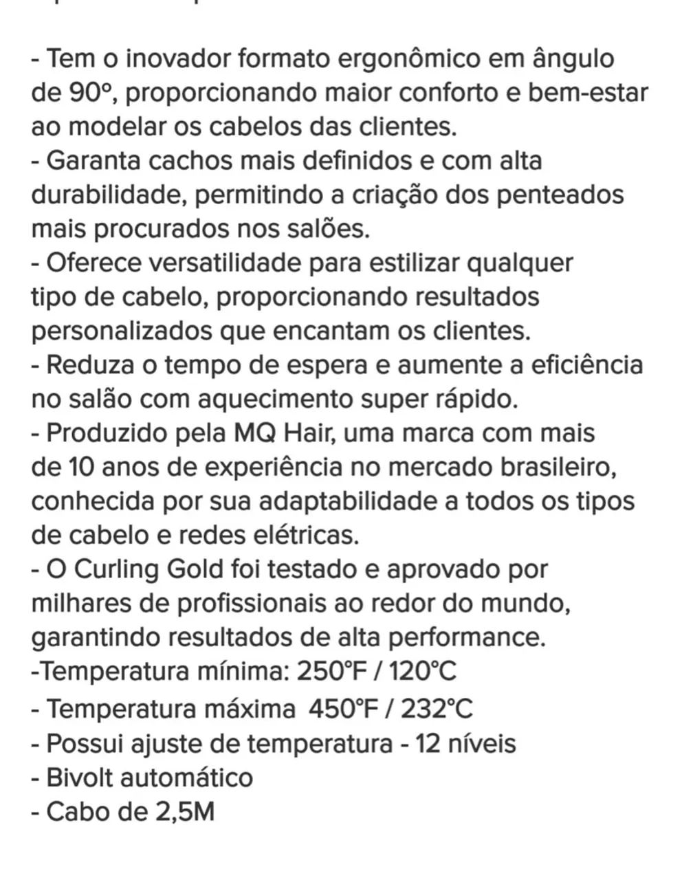 Modelador de cabelo e Cachos Curling Gold profissional - Foto 3