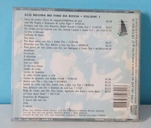CD Elis Regina - No Fino da Bossa - Volume 1 - 1994 - Foto 2