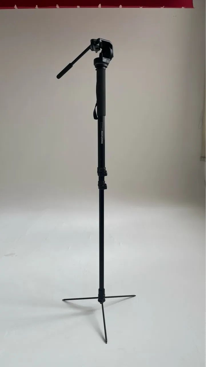 Monopé Manfrotto (628b) cabeça fluida (128rc) 180cm muito alto! - Foto 4