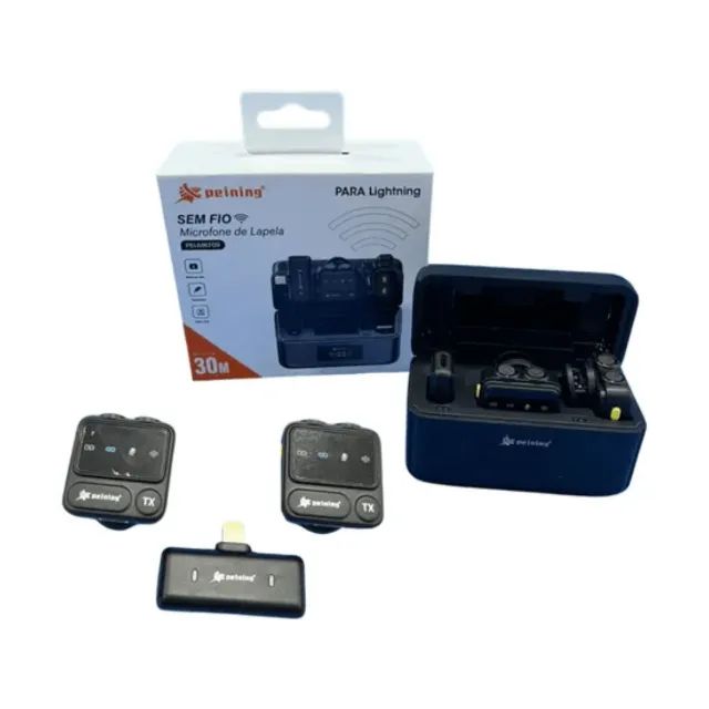 Microfone de Lapela Sem Fio para Tipo-C 30M PEI-MKF10 - Peining  cod: 4717 - Foto 3