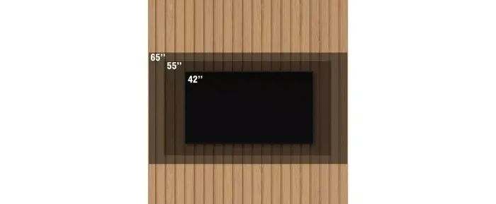 Painel para Tv Ripado Ambiente Niágara 1412 mm com Nicho Freijó Off White- Colibri - Foto 5