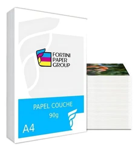 500 FOLHAS DE PAPEL COUCHÊ BRILHO 90G - Foto 2