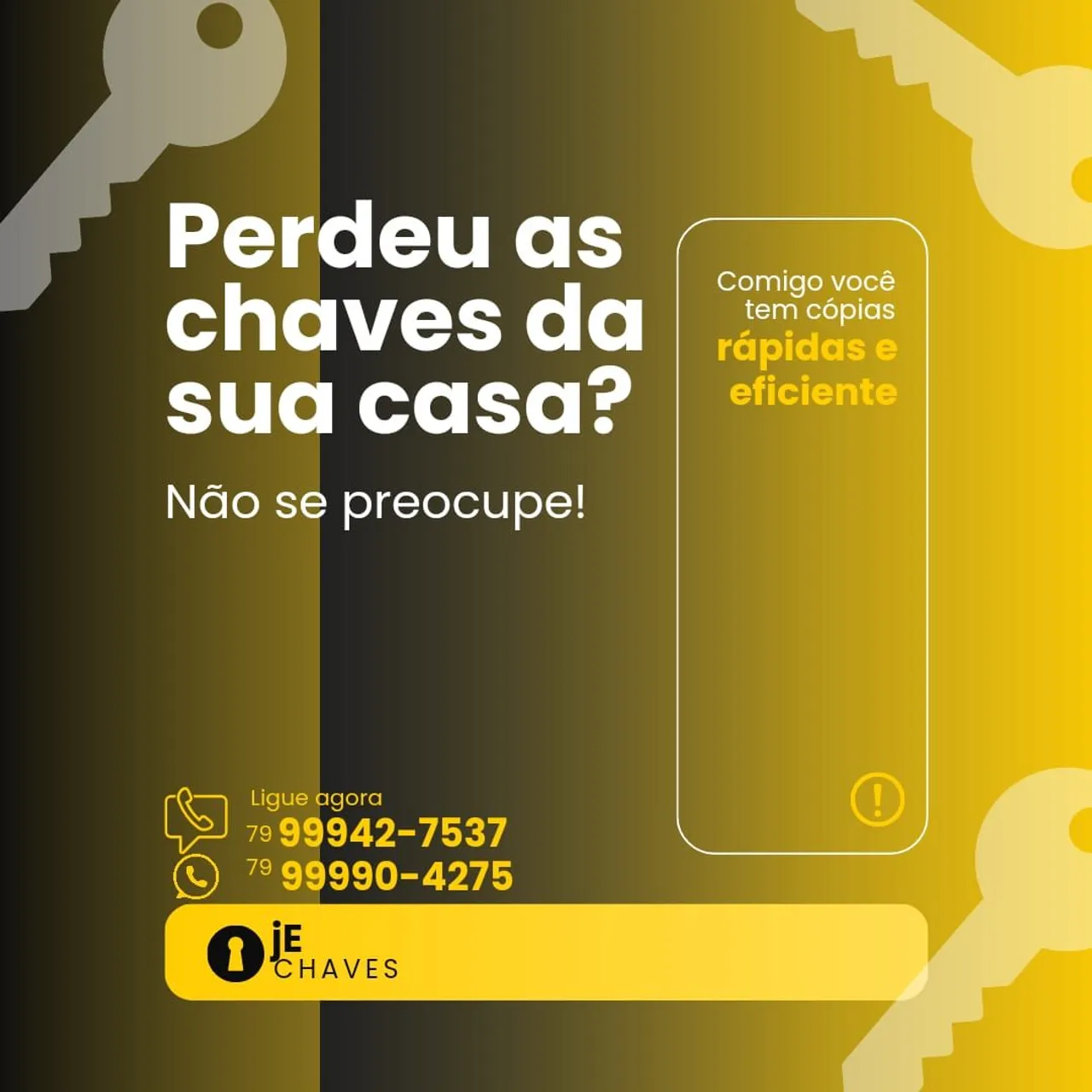 CHAVEIRO 24 HORAS A SUA DISPOSIÇÃO!!!