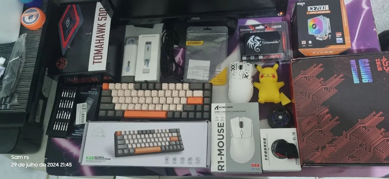 mouse teclado mousepad e controle - Foto 4