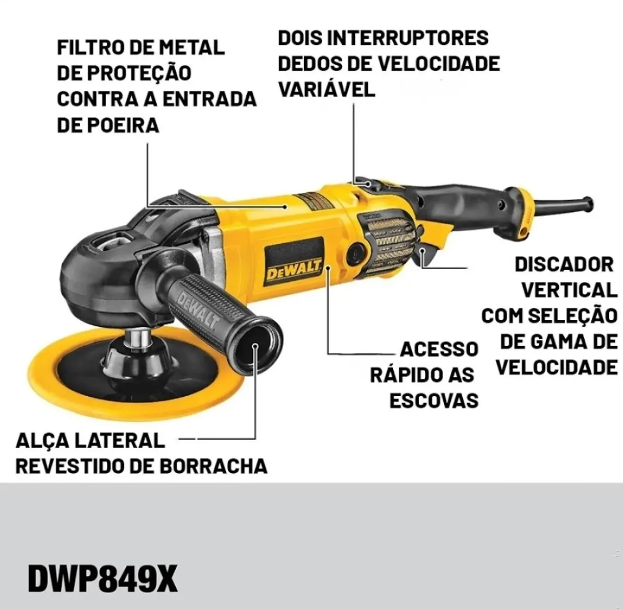 Lixadeira Roto Orbital Dewalt DWP849X