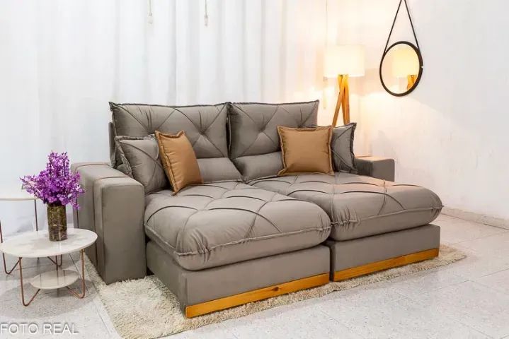 Sofá Retrátil Reclinável Gran Bello 2.50m_D33   Pronta Entrega!! - Foto 4