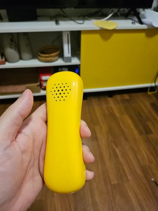 Telefone Fixo Vintage Intelbras Icon Amarelo sem fio - Pouco usado - Foto 3