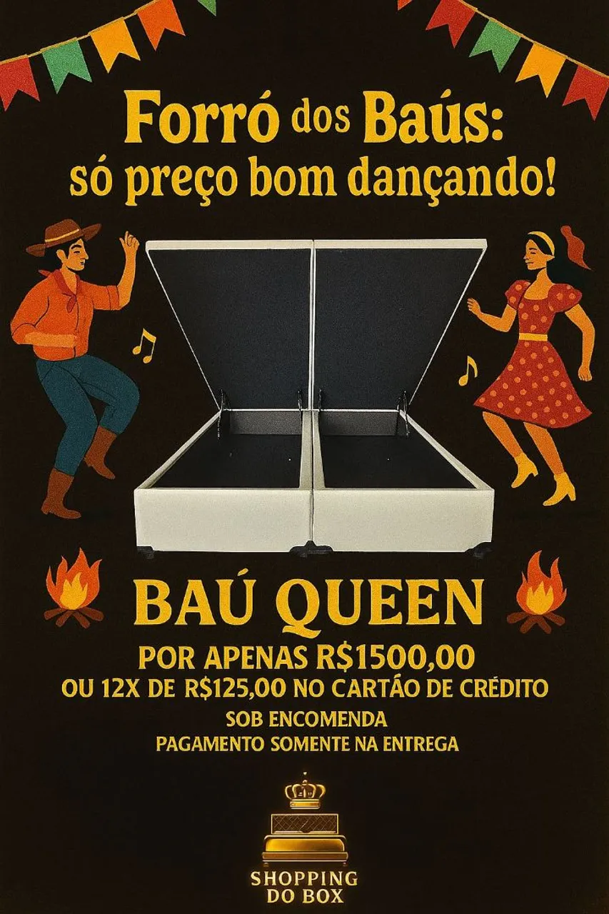 Cama Baú Queen 1,58x1,98 - Por Apenas R$1500,00 ou 12x de R$125,00
