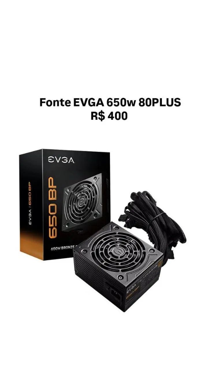 Fonte EVGA 600W 80PLUS Bronze